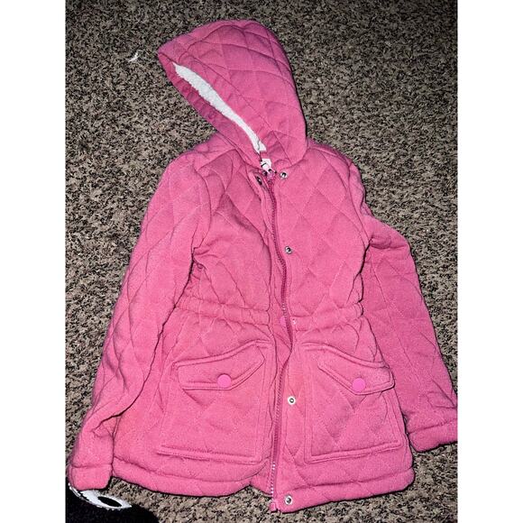 J for Justify Other - J For Justify Quilted Cozy Warm Girls Pink Hooded Coat Size 6